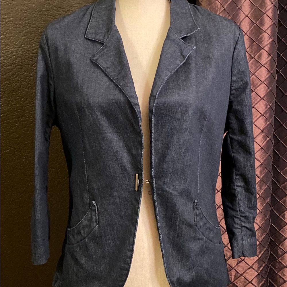 Radcliffe London Denim Blazer Sz L.